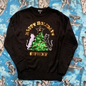 Ripndip Black Holiday Christmas Skater Knit Sweater Men’s Size Medium